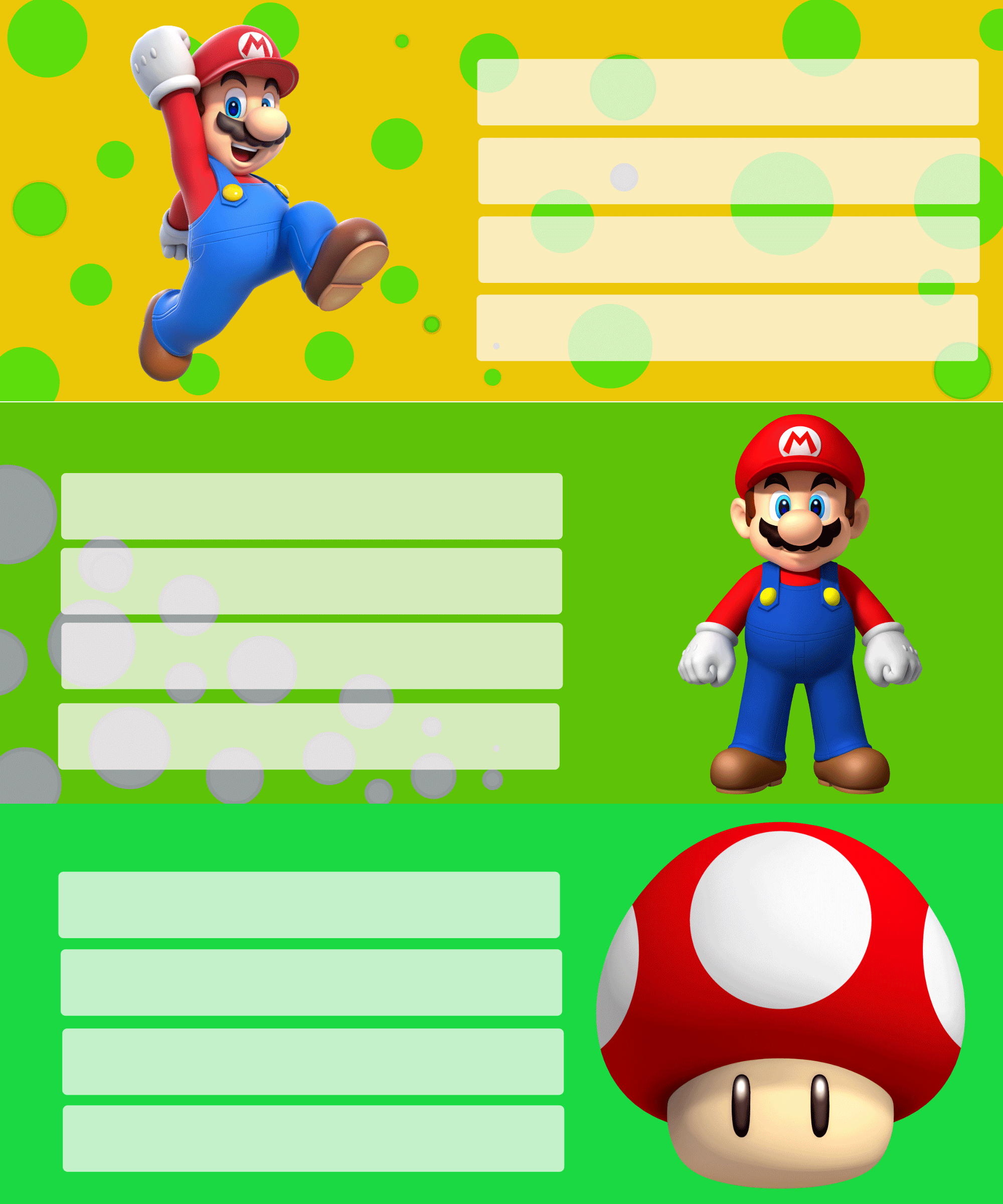 Etiquetas escolares de Mario Bros para editar e Imprimir GRATIS - Portada